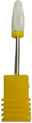Κεραμική Φρέζα Τροχού Νυχιών Safety με Σχήμα Κώνου Κίτρινη Tirch Cylinder 3/32XF
