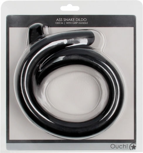 Shots Ouch! Ass Snake Dildo Πρωκτικό Dildo Μαύρο 100cm