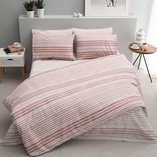 Vesta Home Σετ Παπλωματοθήκη Βαμβακερή Υπέρδιπλη με 2 Μαξιλαροθήκες 230x240cm Virginia 2