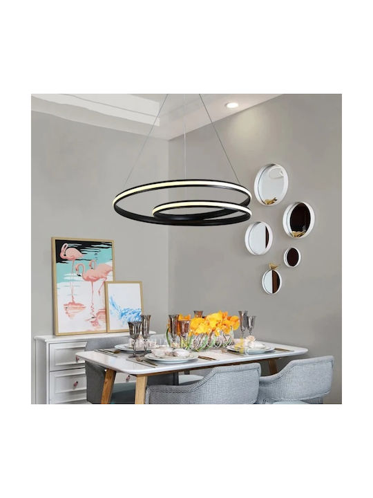 Gigaled Cateri Pendant Light Black LED with Warm to Cool White Light