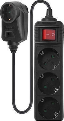 SAS 3-1 Power Strip with Surge Protection 4 Positions with Switch and Cable 1.5m