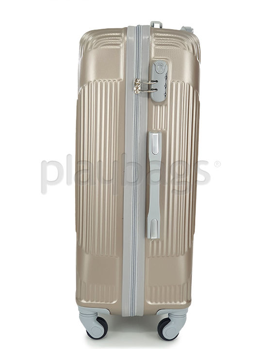 Playbags Valize De Călătorie Tough Aurii Înălțime Maximă 75cm Cu 4 Roți Set De 3 Bucăți