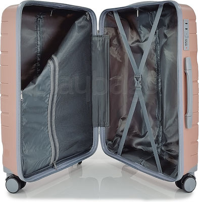 Playbags PP332 Travel Suitcases Hard Pink Maximum Height 75cm with 4 Wheels Set of 3pcs pp332-set3