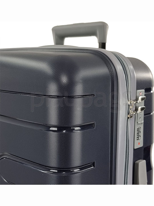 Playbags PP332 Reisekoffer Hartschalen Marineblau Maximalhöhe 75cm mit 4 Räder Set 3Stück PP332-SET3