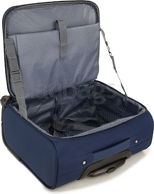 Playbags TR424 Cabin Travel Suitcase Fabric Blue with 4 Wheels Height 40cm tr424