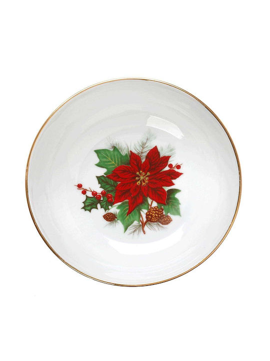 Cryspo Trio Set Christmas Platters Porcelain White D21cm 2pcs