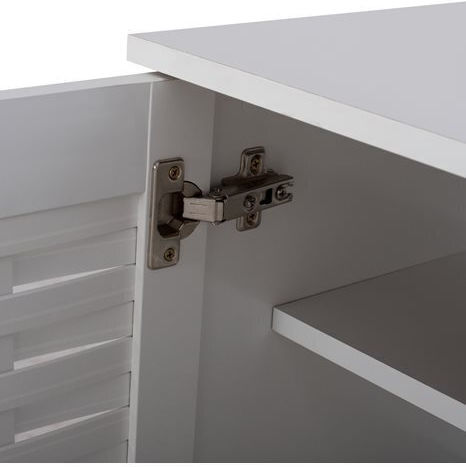 Cassiope Wooden Shoe Organizer with 3 Shelves White 77x34x67.5cm