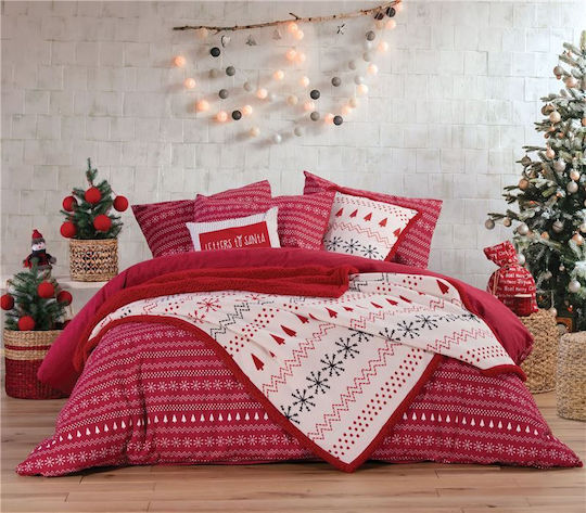 Nef-Nef Homeware Hope Χριστουγεννιάτικο Διακοσμητικό Μαξιλάρι Τετράγωνο Λευκό 50x50εκ.