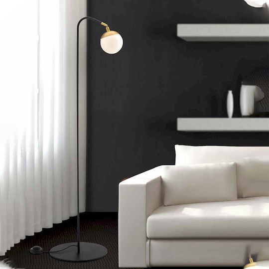 Luma Stehleuchte H160xB40cm. mit Fassung für Lampe E14 Schwarz