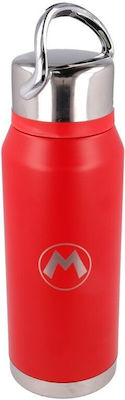 Kids Aluminium Water Bottle Super Mario Red 505ml