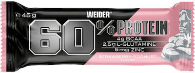 Weider Riegel mit 60% Protein & Geschmack Erdbeerjoghurt 24x45gr