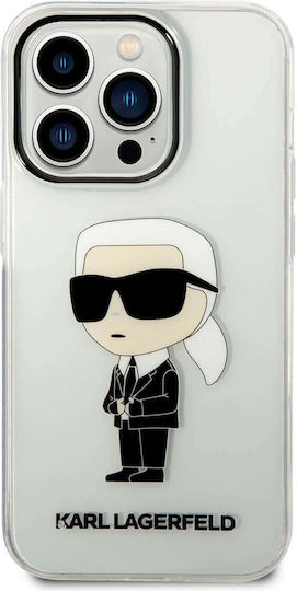 Karl Lagerfeld Ikonik Задна корица Силикон Прозрачен (iPhone 14 Pro)