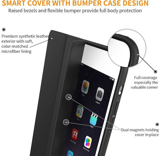Tech-Protect Smartcase Flip Cover Μαύρη (Redmi Pad 10,61)