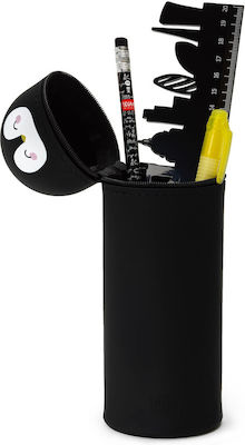 Legami Milano Plastic Pencil Case Penguin with 1 Compartment Black