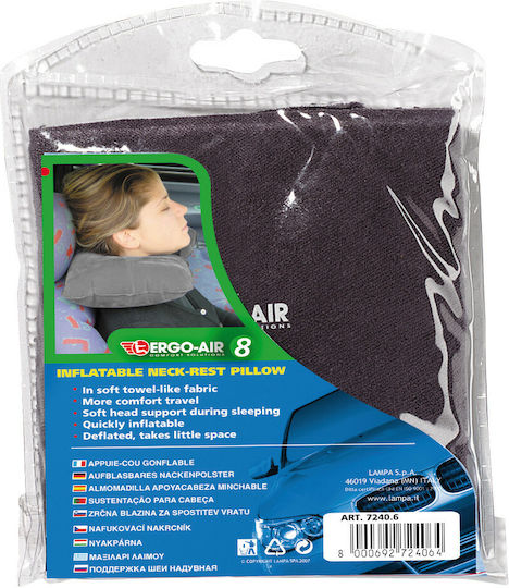 Lampa Inflatable Travel Pillow Gray