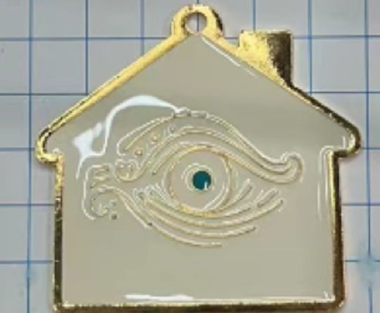 Faitakis Pack Metallic Pendant Motif for Jewelry in Shape Eye 5.8x5.8cm.