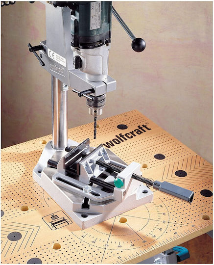 Wolfcraft Fixed Drill Press Vise Made of Steel with Maximum Opening 100mm