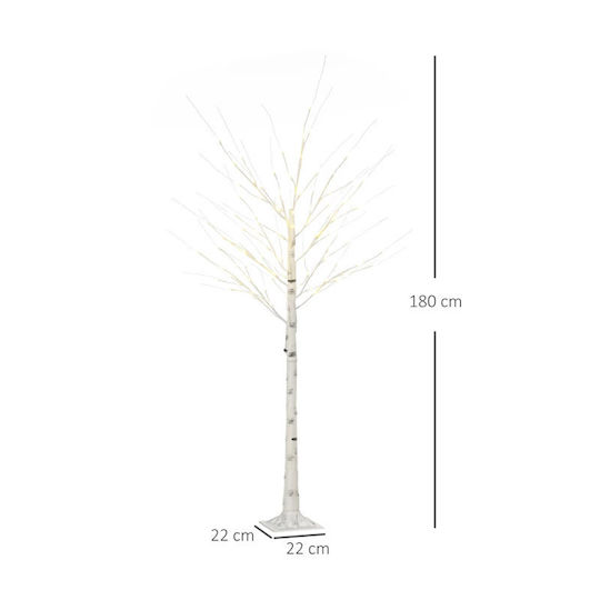 cu lumină LED Decorațiune de Crăciun Brad Aspect natural 180cm. Electric Alb