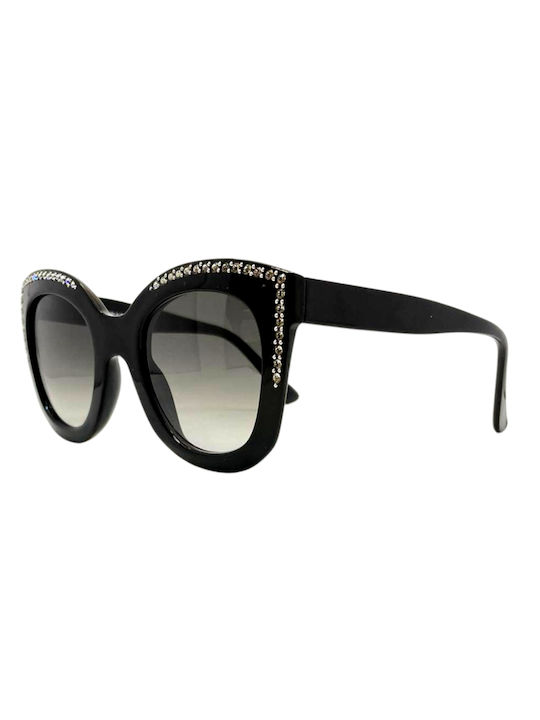 Touch Women's Sunglasses with Black Plastic Frame and Black Gradient Lens KRS2285ST C001