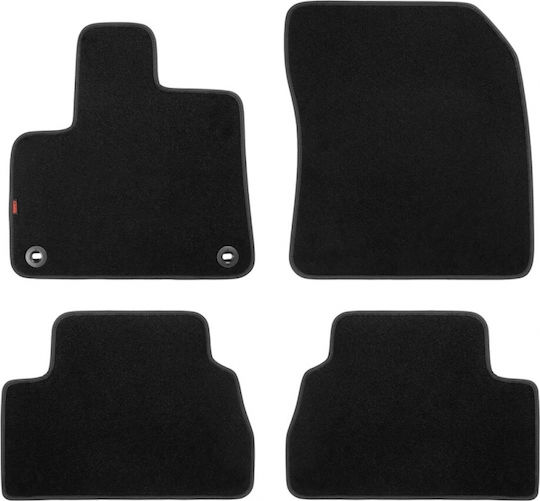 Lampa Set of Front and Rear Mats 4pcs for Peugeot Rifter Opel Combo Citroen Berlingo 2018+ Black