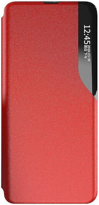 Ancus Smart Flip Book Δερματίνης Κόκκινο (iPhone 14)