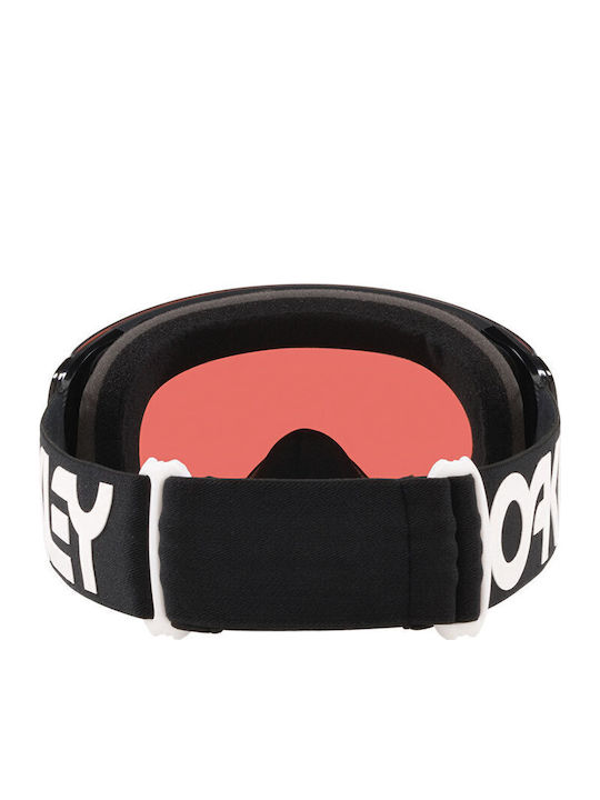 Oakley Factory Pilot Mască de Schi și Snowboard pentru Adulți Neagră cu Lentilă Oglindă Albastră