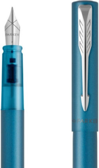 Parker Vector XL Анталактически Връх на Писалка Medium Син от Алуминий с Червен Мастило и с 1 Анталактически Върхове