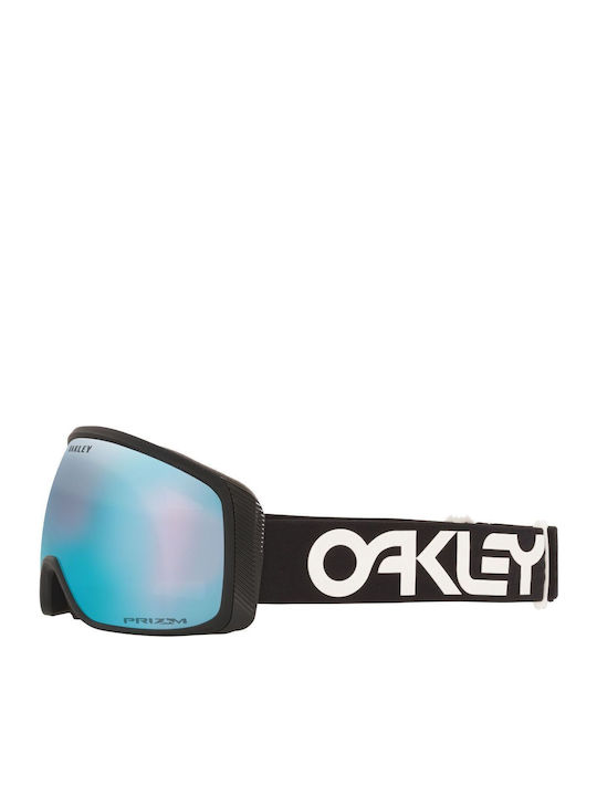 Oakley Flight Tracker XM Masca de schi și snowboard Pentru adulți Negru cu Lentilă în culoarea Albastru