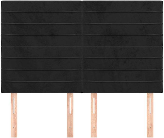 vidaXL Κεφαλάρι Κρεβατιού Υφασμάτινο Μαύρο 144x78cm