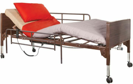 Mobiak Elektrisches Polyeder Krankenhausbett mit Rädern mit Geländer und Rädern 0808470