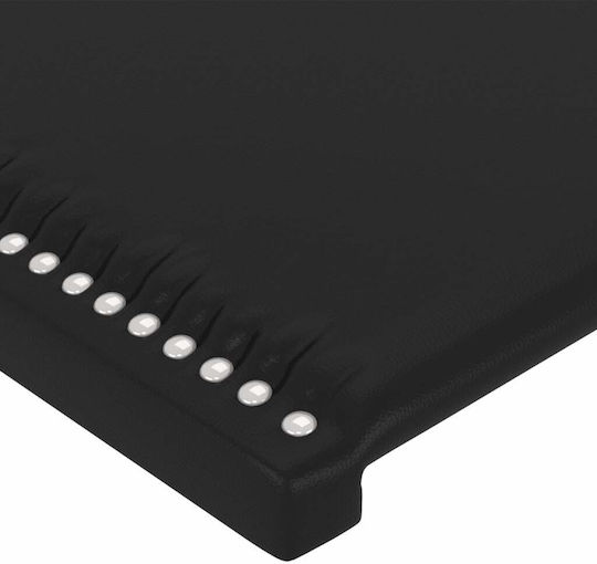 vidaXL Black Faux Leather Bed Headboard 103x88 cm