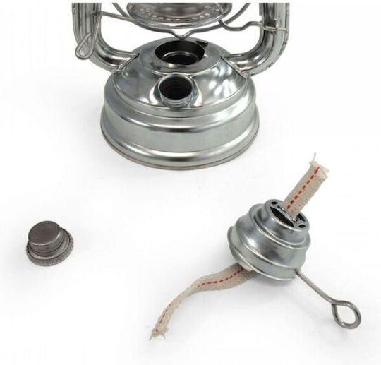 Origin Outdoors Hurricane Laterne Benzin für Camping mit Taschenlampe Silber