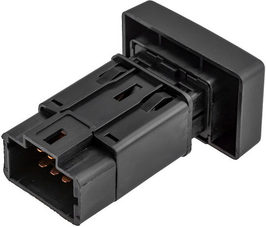 NTY Car Hazard Switch for Dacia Logan 8pin Black