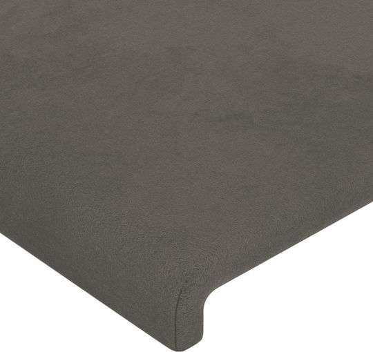 vidaXL Stoff Kopfstütze für Betten Dunkelgrau 163x88cm