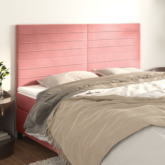 vidaXL Κεφαλάρι Κρεβατιού Υφασμάτινο Ροζ 160x118cm