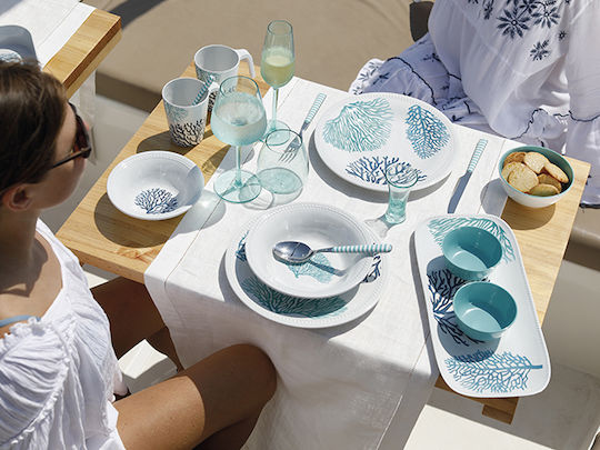 Marine Business Cutlery Set Stainless Blue 24pcs