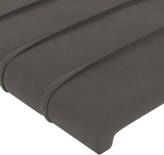 vidaXL Fabric Bed Headboard Dark Gray 160x118cm