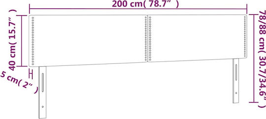 vidaXL Fabric Bed Headboard Dark Gray 100x78cm