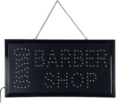 GloboStar Semn static cu LED-uri Cu o singură față Impermeabil 48x25cm Roșu / Alb / Albastru