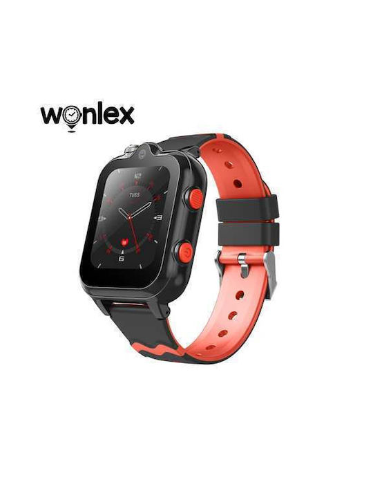 Wonlex KT18 4G Smart Παιδικό Smartwatch με GPS και Καουτσούκ/Πλαστικό Λουράκι Μαύρο