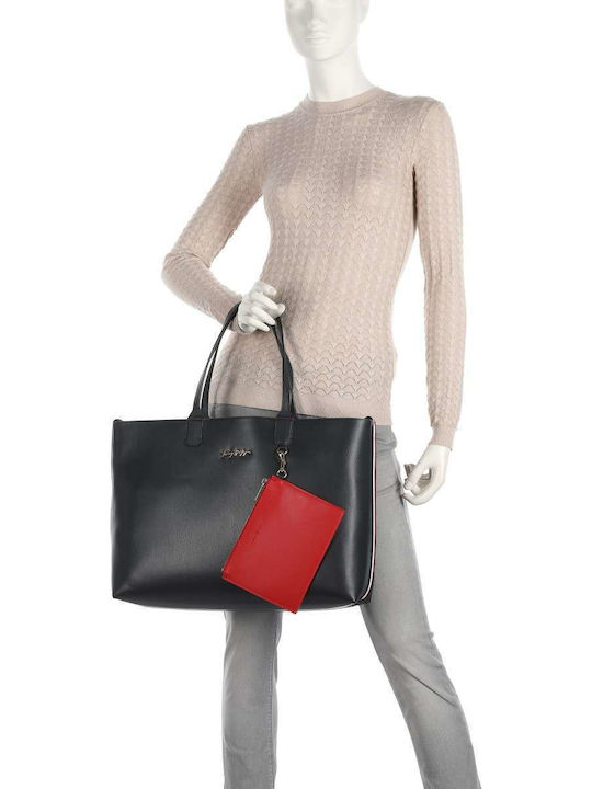 Σετ Γυναικεία Τσάντα Shopper 'Ωμου Navy Μπλε