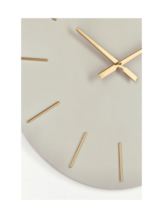 Bizzotto Timeline Wall Clock Wooden Taupe Ø60cm