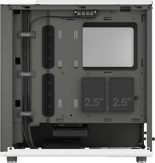 Fractal Design North Gaming Midi Tower Computer Case with Side Window Chalk White