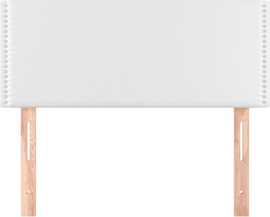 vidaXL Bed Headboard with Leather White 100x78cm
