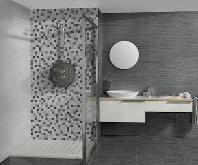 Keros Tessile Kitchen Wall / Bathroom Matte Ceramic Tile 50x25cm Acero