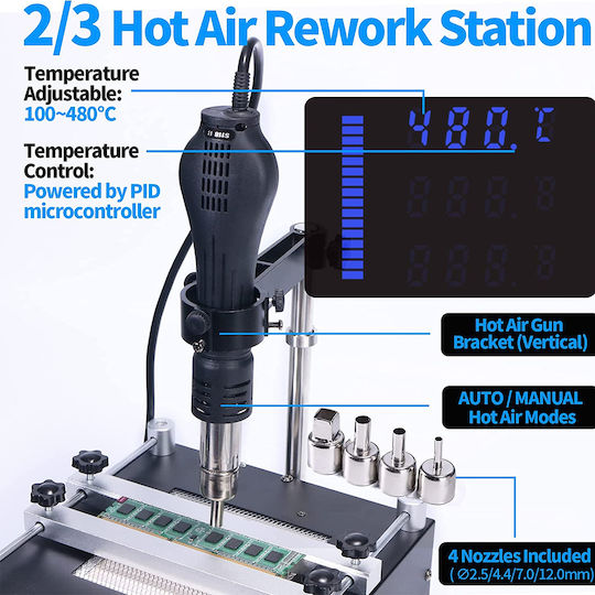 GloboStar 79973 Soldering Station Electric 1200W with Temperature Setting