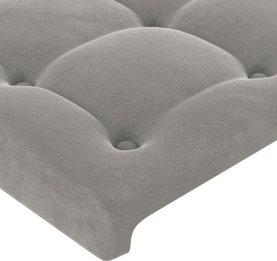 vidaXL Fabric Bed Headboard Light Gray 144x78cm