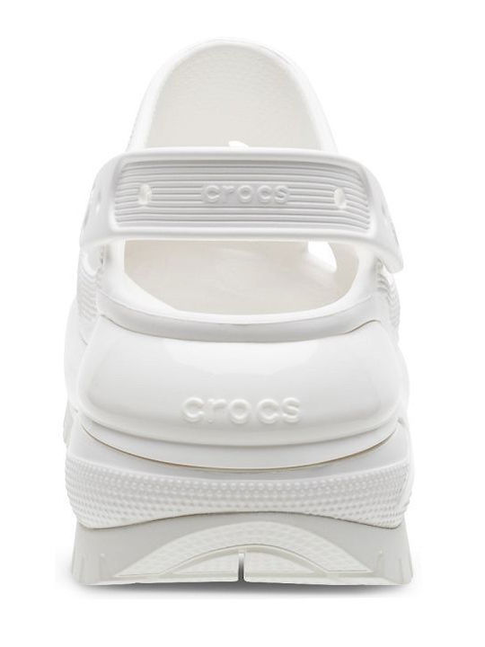 Crocs Classic Mega Crush Анатомични Клоги Бял