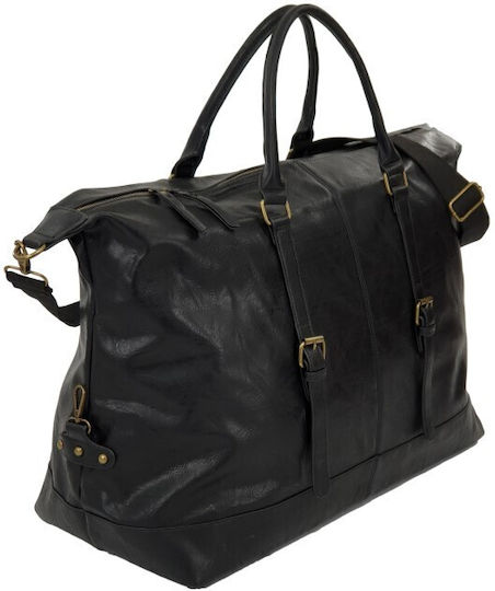 Playbags Σακ Βουαγιάζ Μαύρο από Δερματίνη Μ55xΠ20xΥ42εκ.