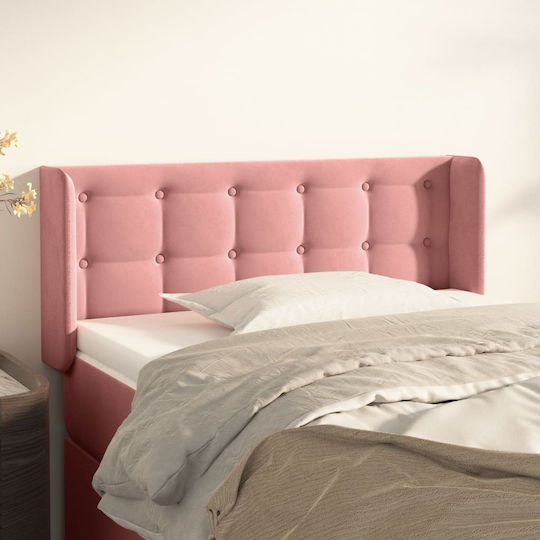 vidaXL Fabric Bed Headboard Pink 103x88cm